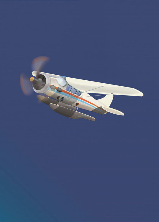 Vintage Wasserflugzeug | Leinwand