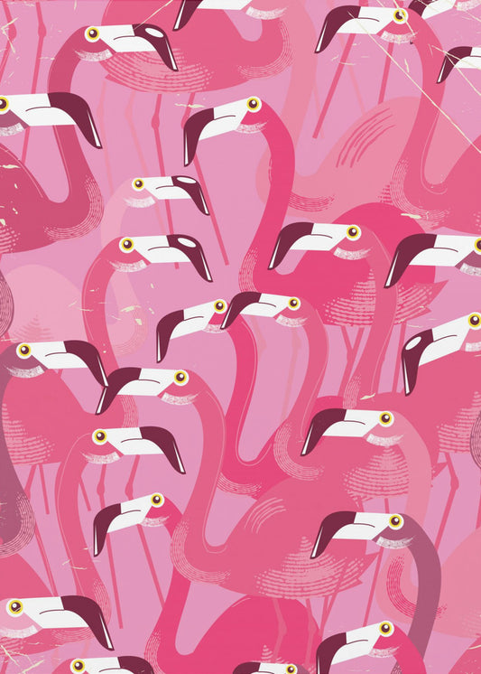 Flamingos-Schwarm | Leinwand