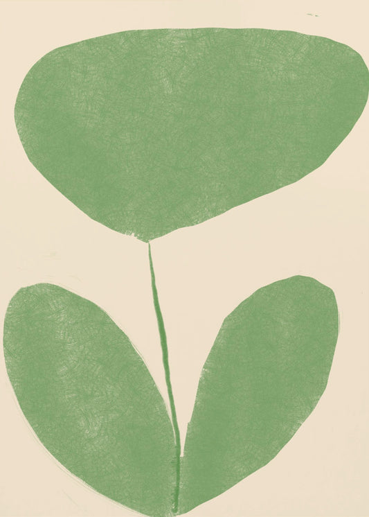 Minimal Green Blossom | Poster