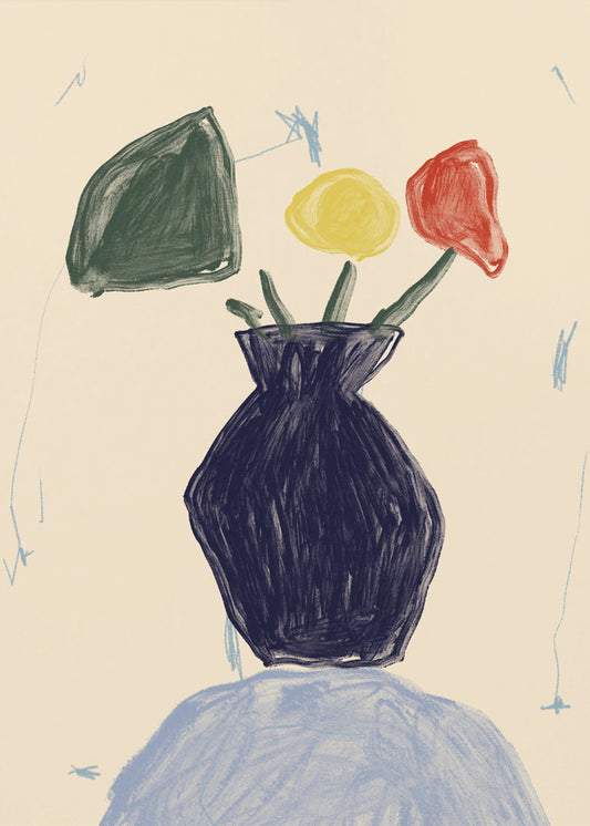 Vivid Vase Blooms | Poster