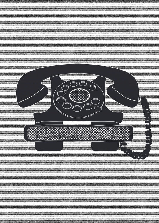 Vintage-Drehscheibentelefon | Leinwand