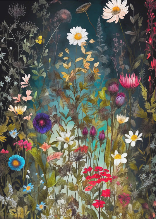 Wildflower Meadow Evergreen Flowers 92 | Poster