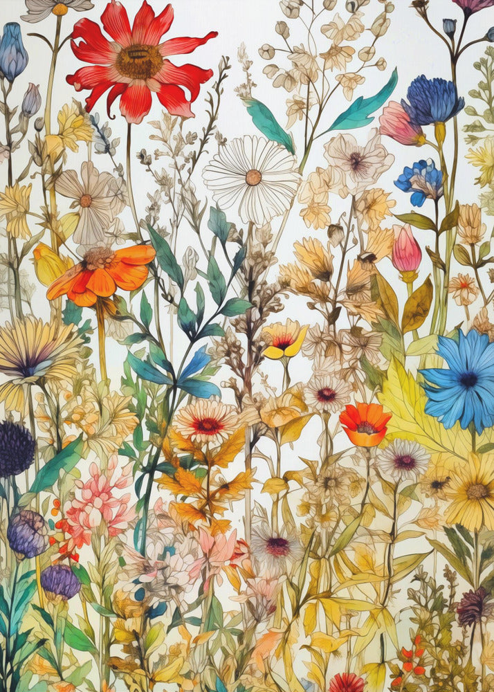 Vibrant Colorful Wildflowers | Poster