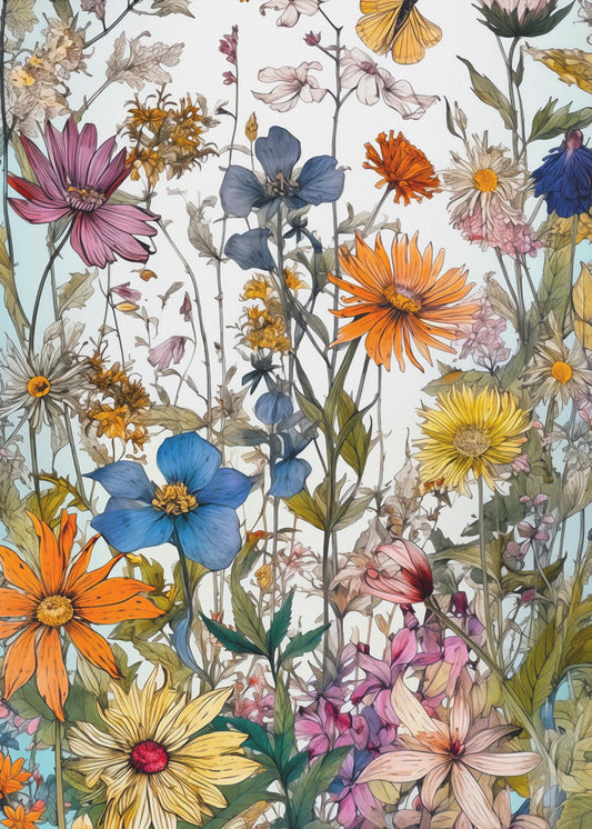 Wildflower Meadow Evergreen Flowers | Poster