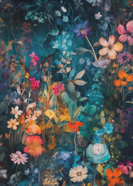 Wildflower Meadow Evergreen Flowers | Poster