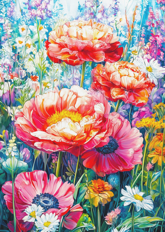 Wildflower Meadow Evergreen Flowers | Poster