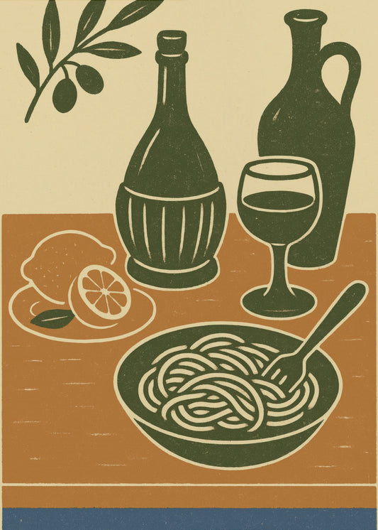 Italian Feast Scene | Poster