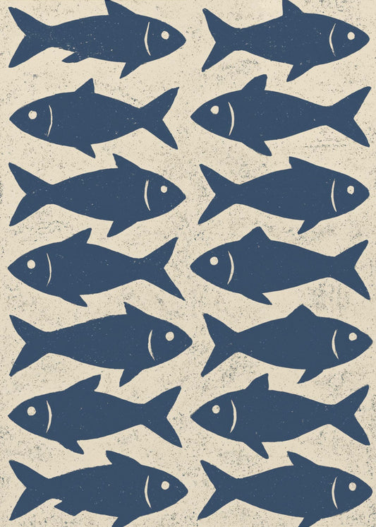 Blue Fish Array | Poster