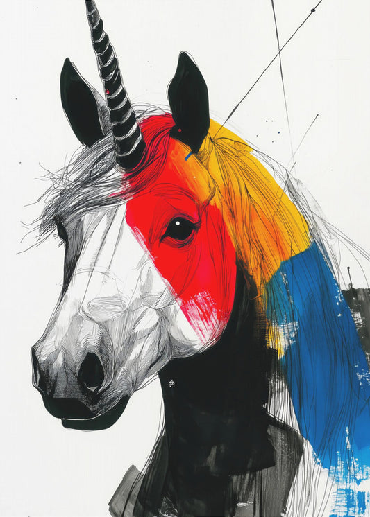 Unicorn rainbow art | Poster