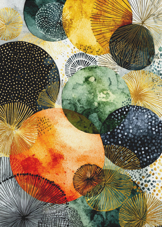 Composition with Overlapping Circles | Poster