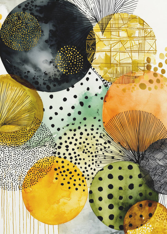 Composition with Overlapping Circles | Poster