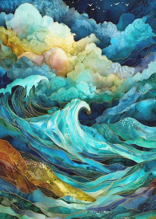 Nautica Sea Art Watercolor (24) | Poster