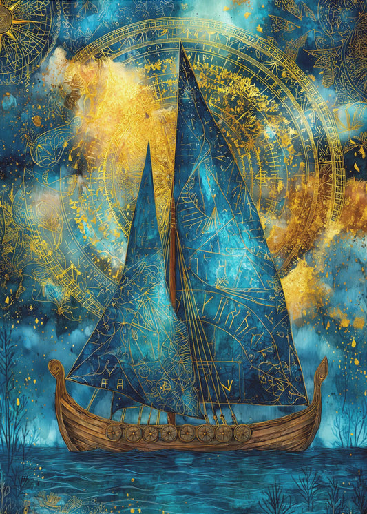 Nautica Sea Art Watercolor Ship (28) | Poster