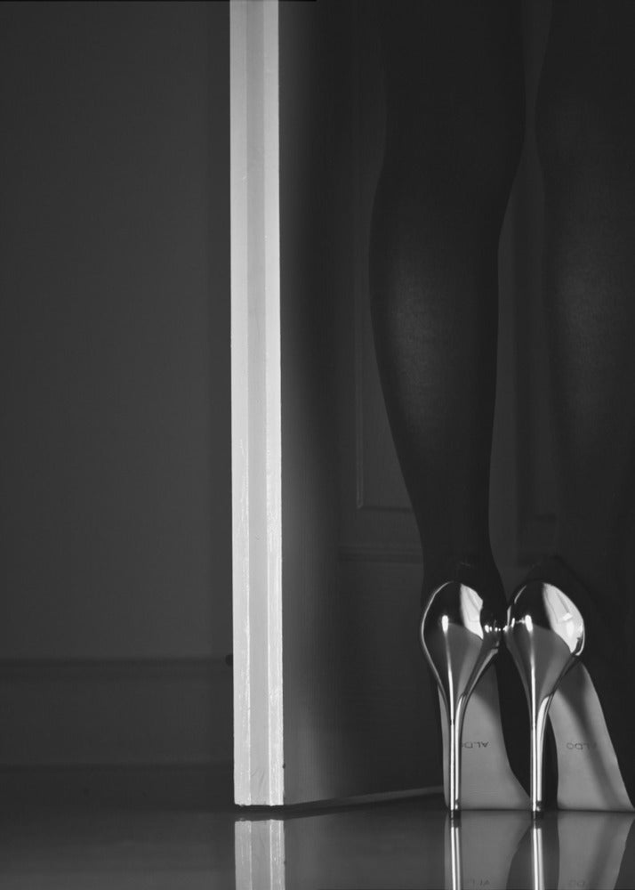 schwarz + weiß + Tür | Leinwand-Bilder