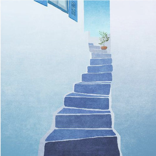 Blue Stairway Journey | Poster