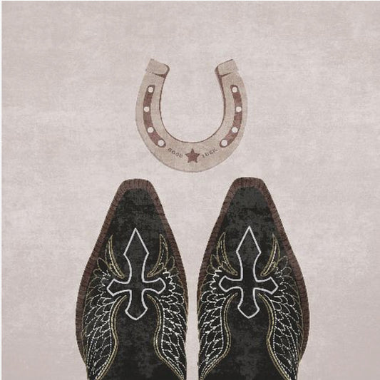 Cowboystiefel und Hufeisen | Leinwand-Bilder