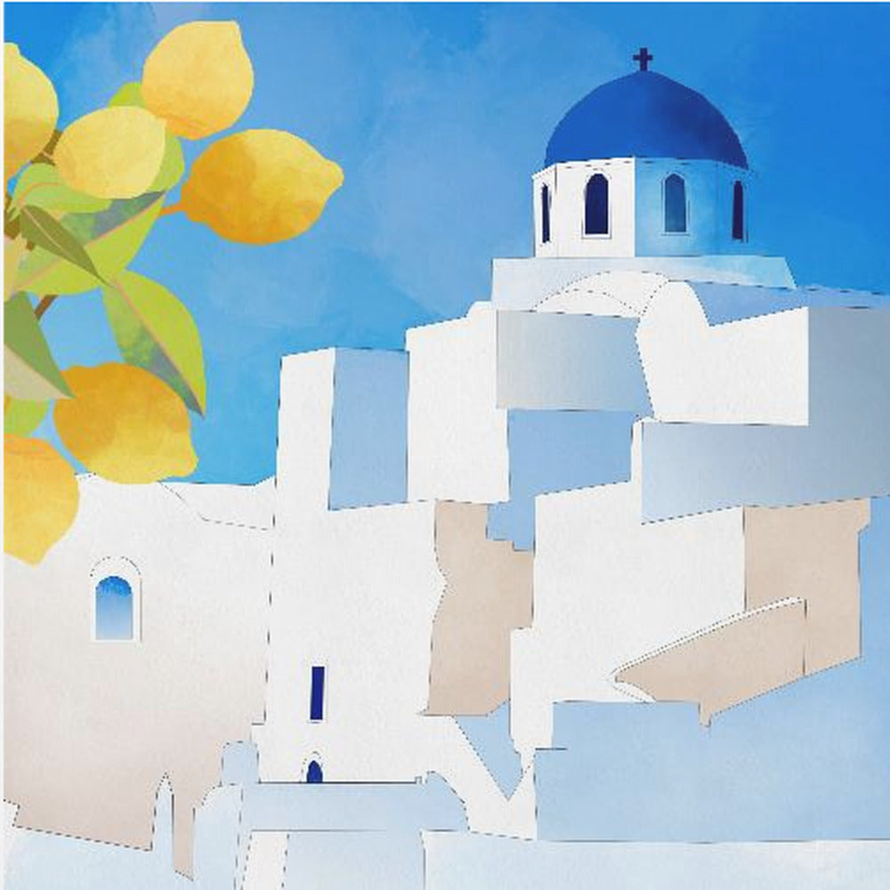 Santorini Uusi | Julisteet - Taidevedokset