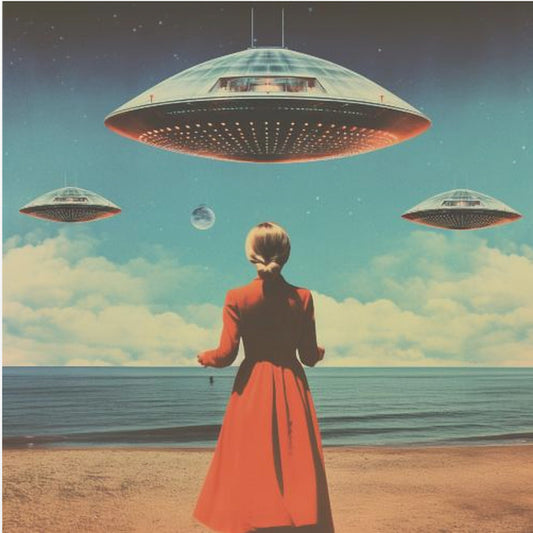 UFO-Himmel-Collage-Kunst | Leinwand-Bilder