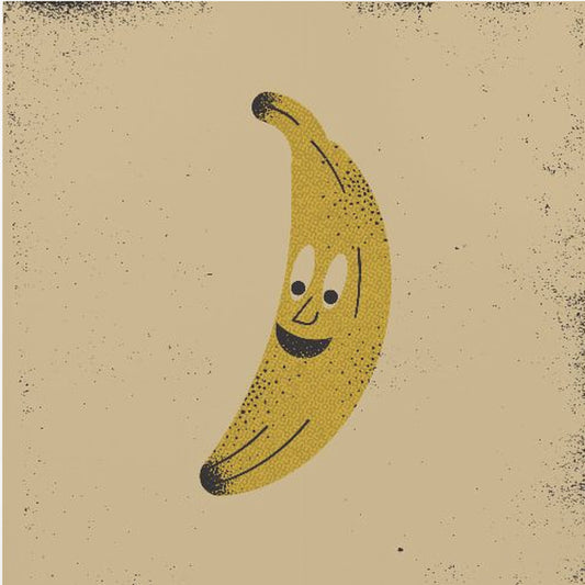 Glückliche Banane | Poster - Kunstdruck