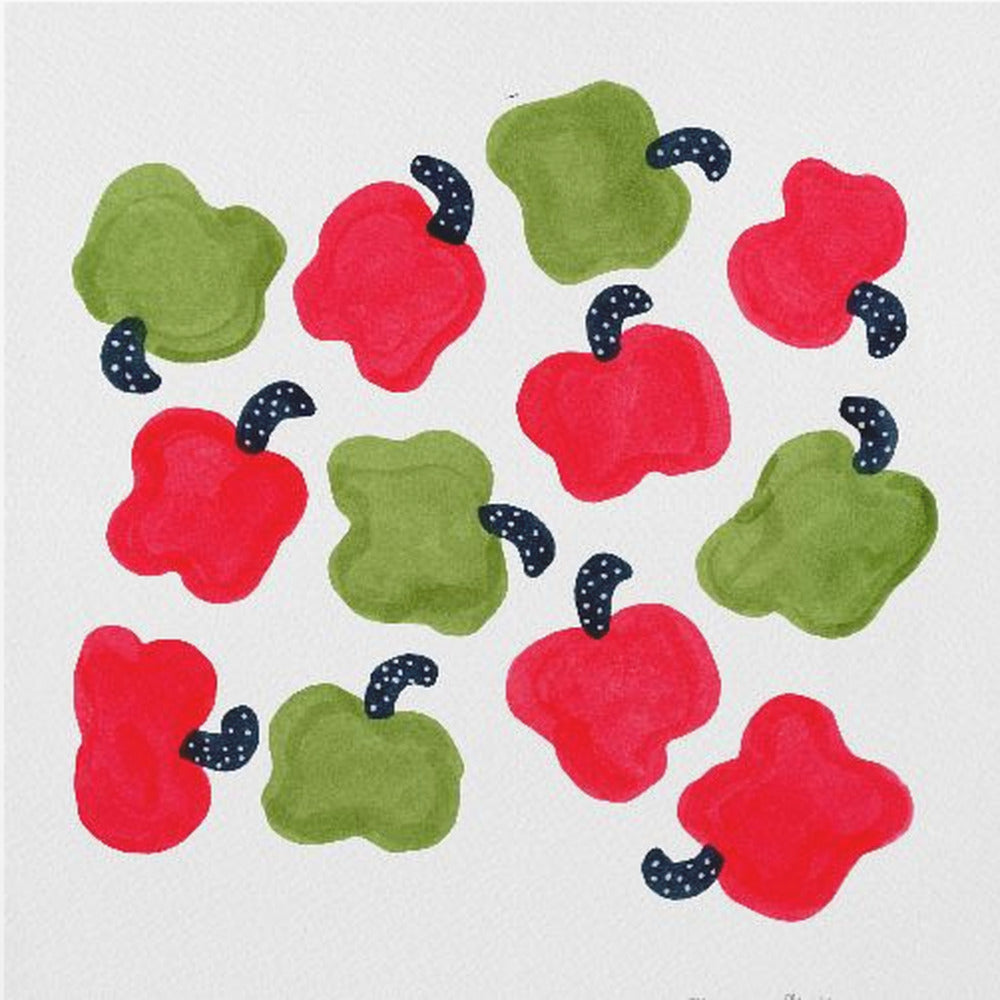 Grüne und rote Paprika | Poster - Kunstdruck