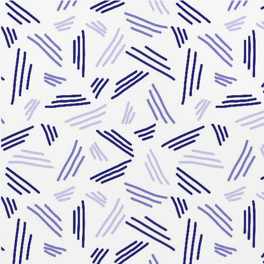 Falling Triple Lines Navy Blue | Canvas