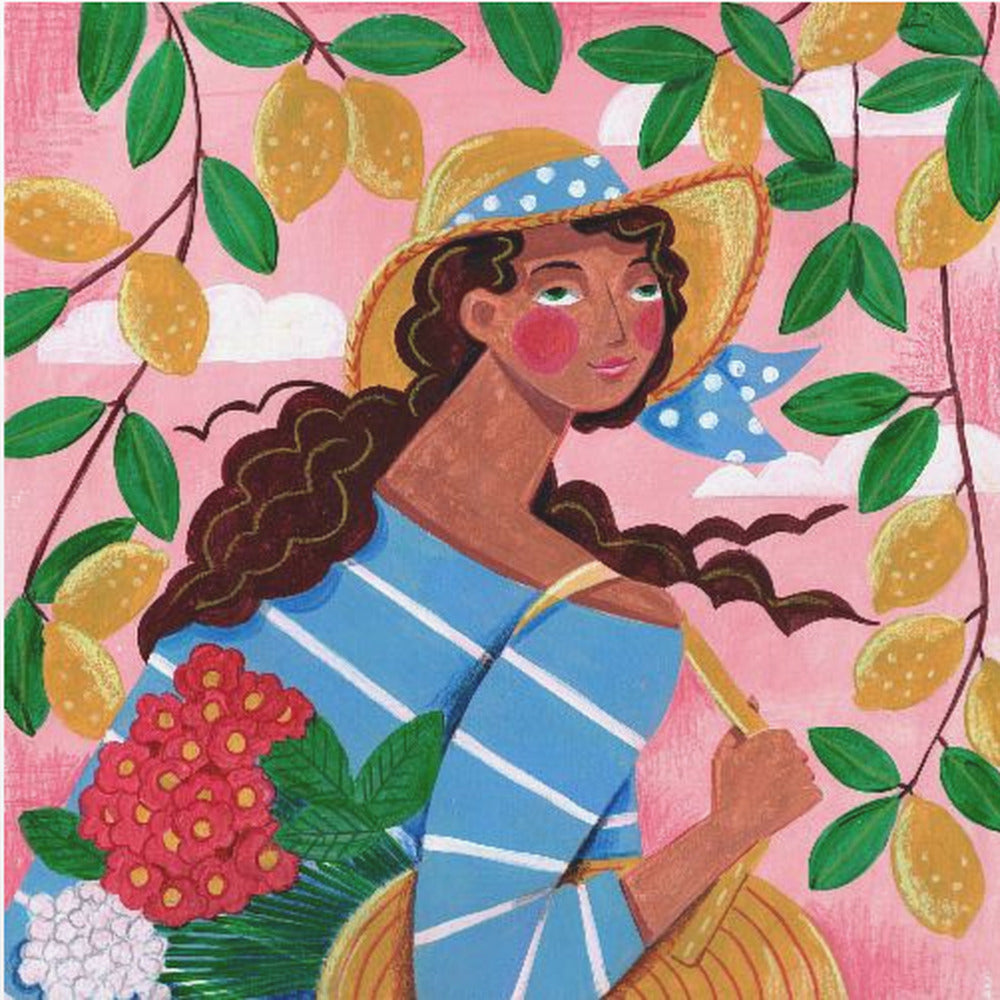 Porträt einer Frau an der Amalfiküste in Italien | Leinwand-Bilder