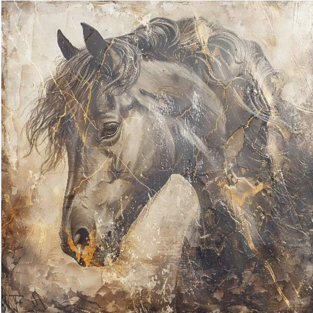 Pferd Vintage Kunst Illustration 11 | Poster