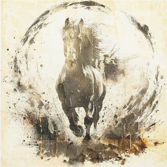 Pferd Vintage Kunst Illustration 14 | Poster