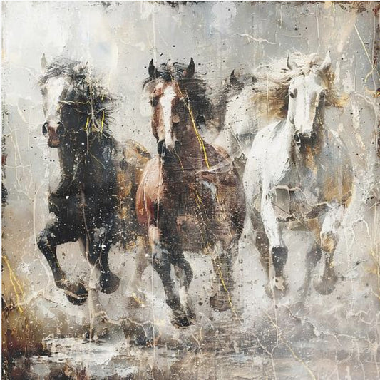 Pferd Vintage Kunst Illustration 15 | Poster