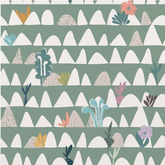 Ackerland abstrakt Salbeigrün | Poster