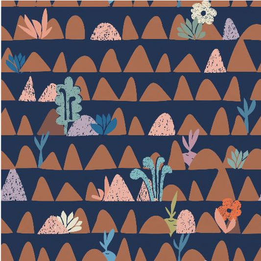 Farmland abstract dark blue | Poster