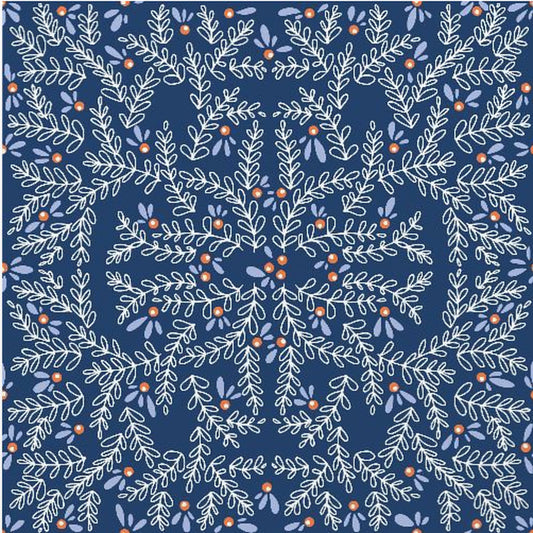 Wunderbare Zweige blaues Muster | Poster