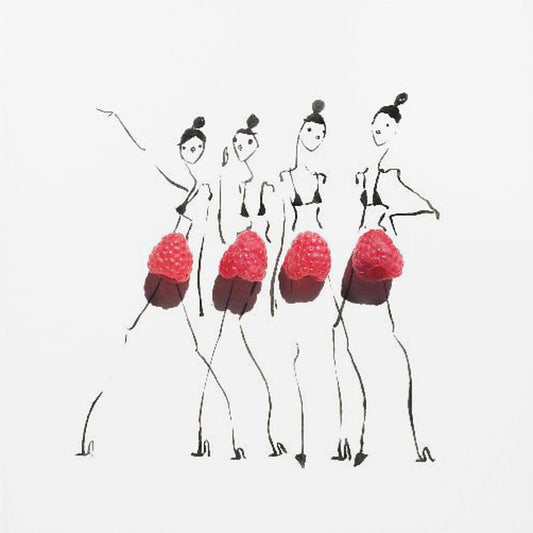 Himbeeren auf Parade | Leinwand