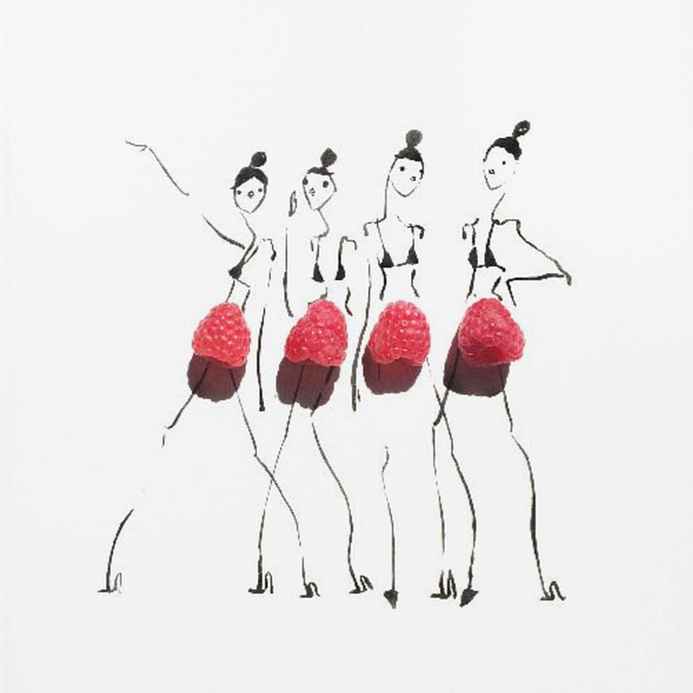 Himbeeren auf Parade | Leinwand