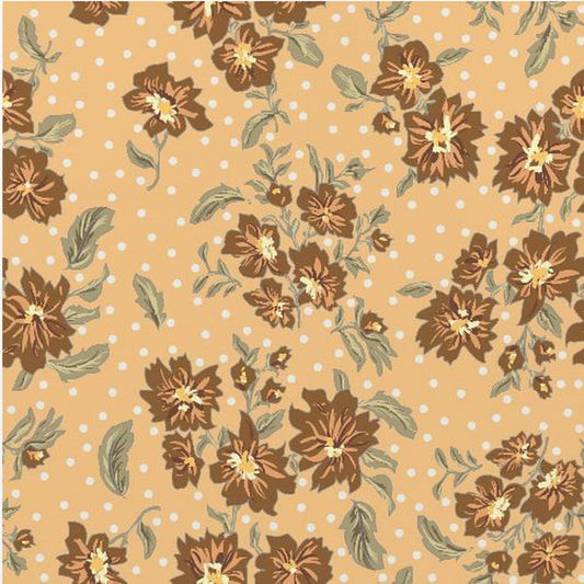 Floral Heritage bouquet yellow vintage pattern | Poster