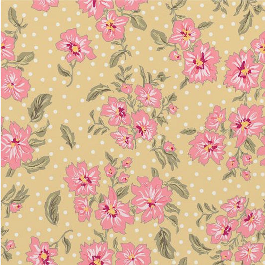 Floral Heritage bouquet vintage pink pattern | Poster
