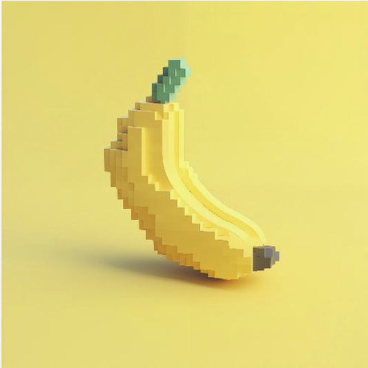 Pixelfrucht stilisierte Banane | Poster