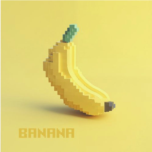 Pixelierte stilisierte Banane | Poster