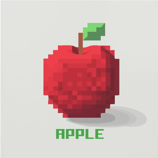 Pixel Obst Apfel | Poster
