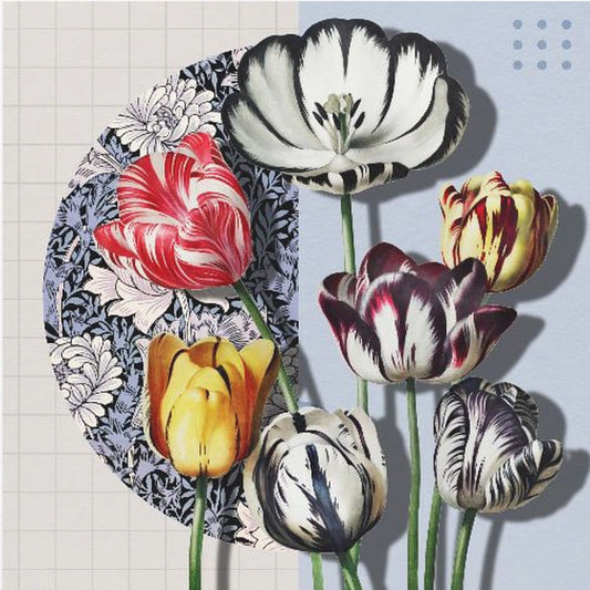 3D-Collage mit Tulpen | Poster