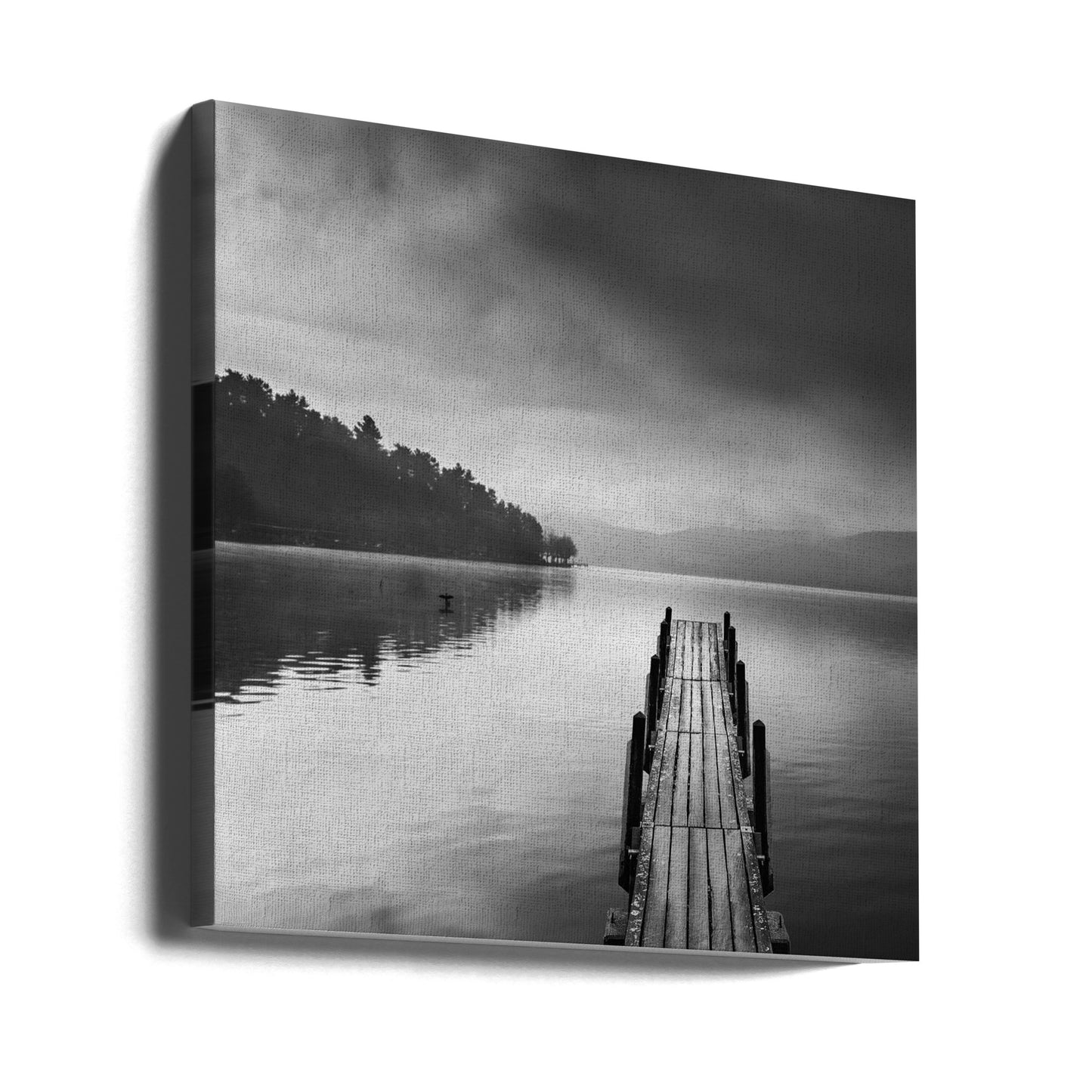 Seeblick mit Pier II | Leinwand-Bilder