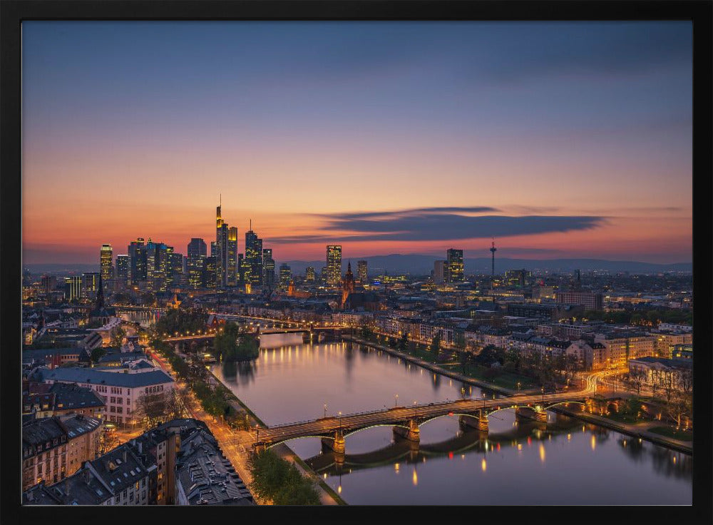 Frankfurt Skyline at sunset | Poster
