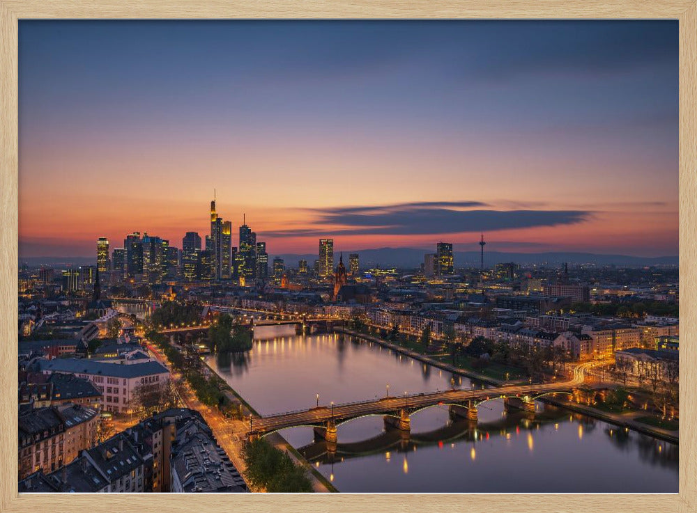 Frankfurt Skyline at sunset | Poster