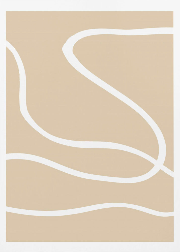 Beige Lines 01 | Poster