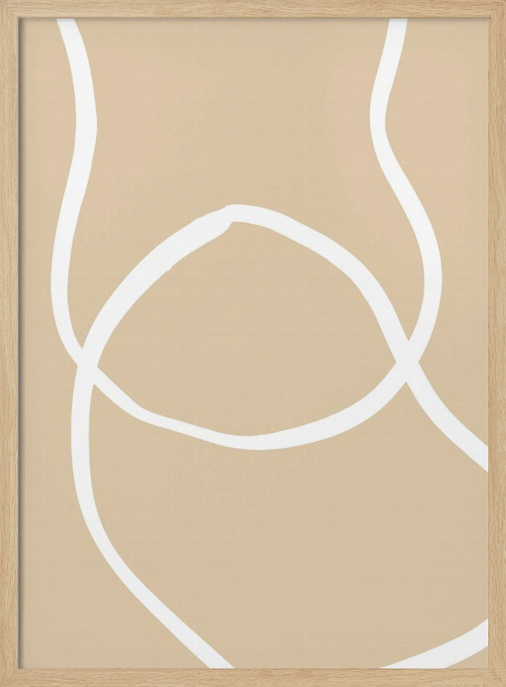 Beige Lines 04 | Poster