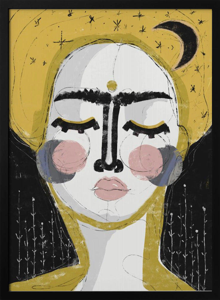 Die Göttin der Nacht | Poster - Kunstdruck