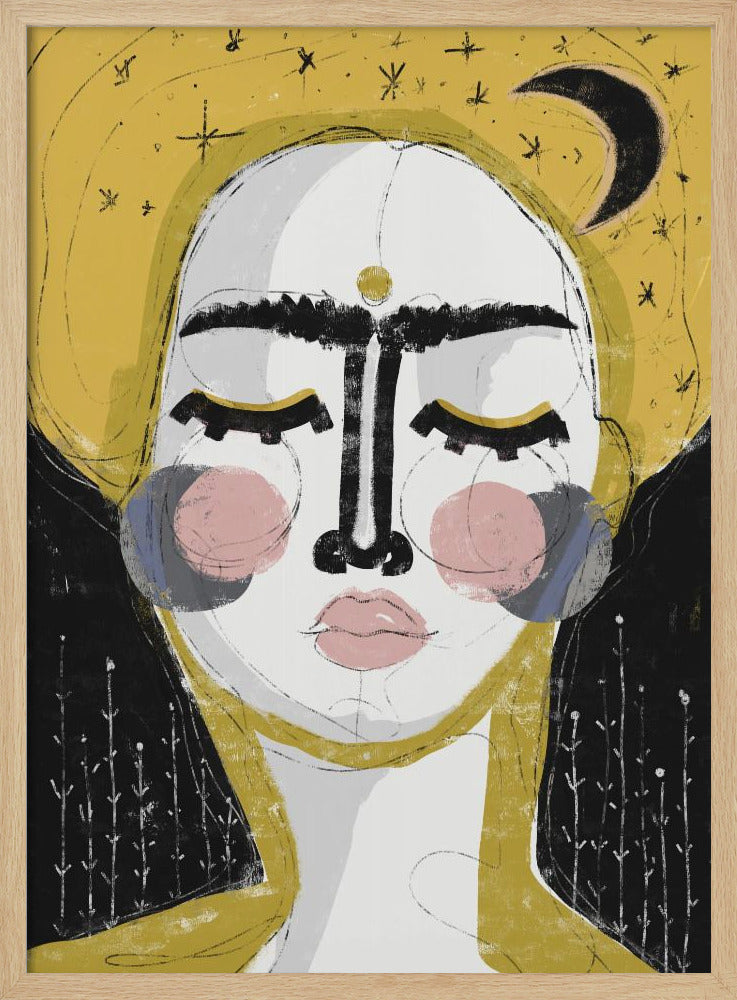 Die Göttin der Nacht | Poster - Kunstdruck