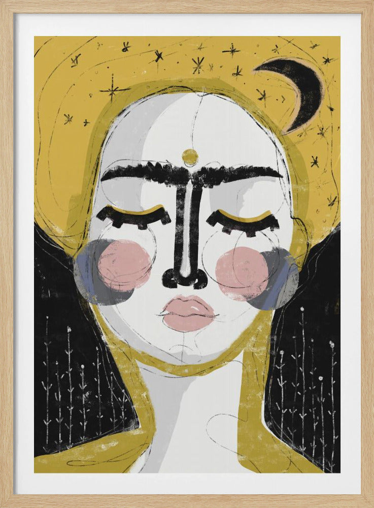 Die Göttin der Nacht | Poster - Kunstdruck