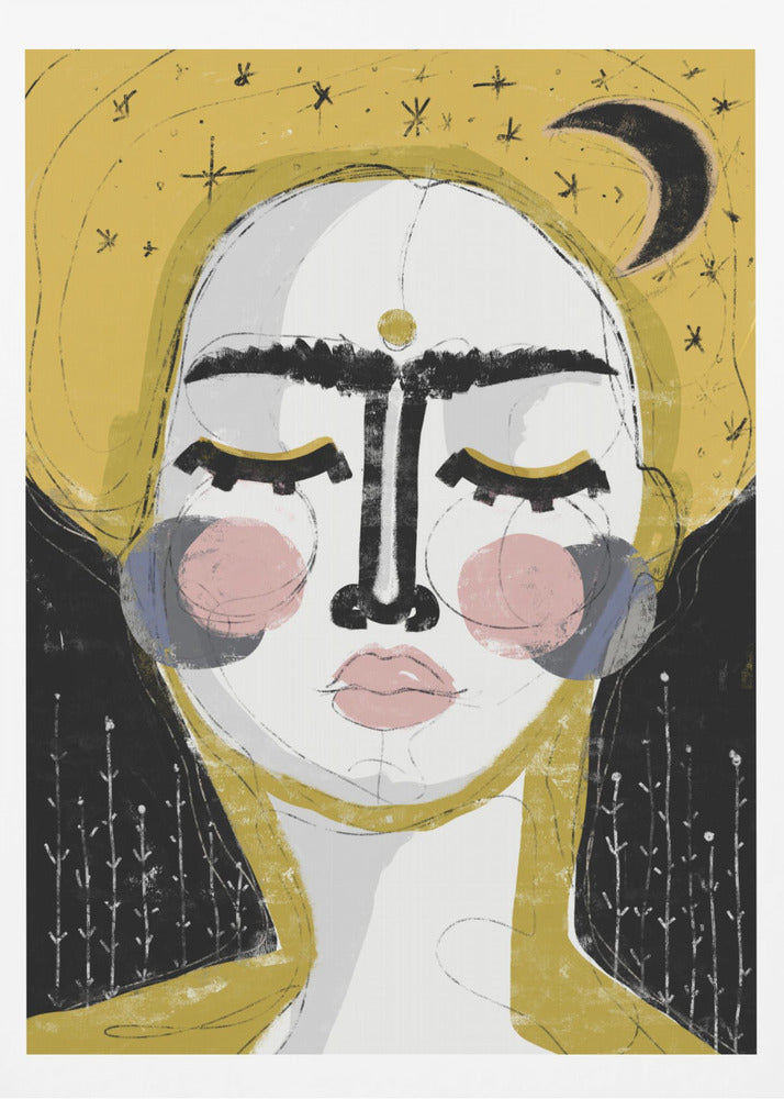 Die Göttin der Nacht | Poster - Kunstdruck