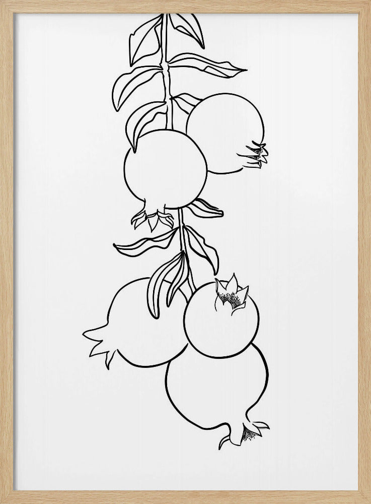 Zweig der Granatäpfel | Poster - Kunstdruck